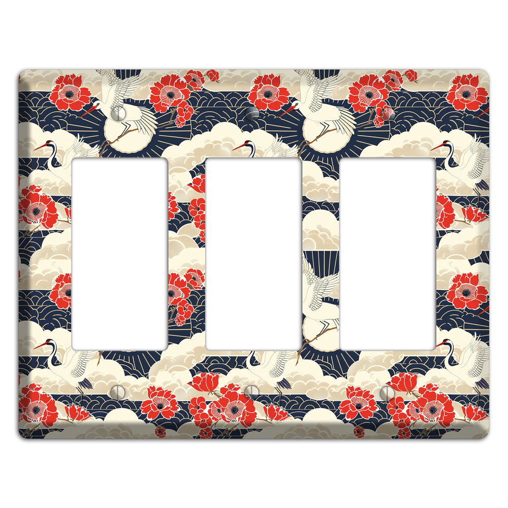 Crimson Peony Ascent 3 Rocker Wallplate