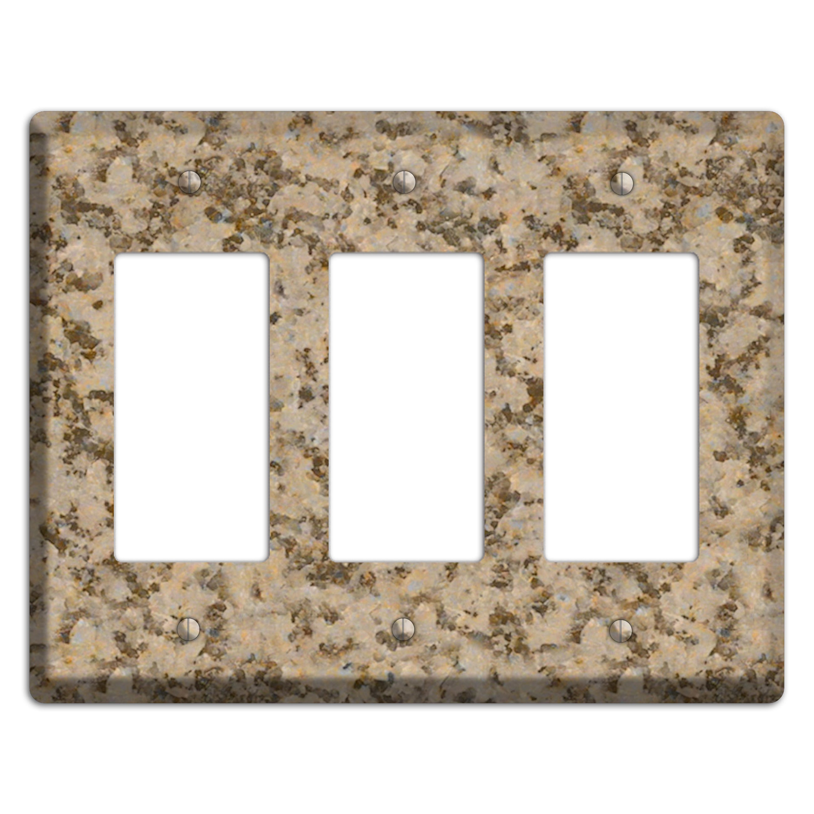 Giallo Santa Cecilia Granite 3 Rocker Wallplate