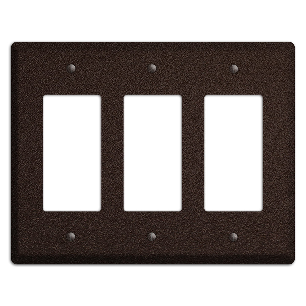 Baxter Subtle Antique Bronze 3 Rocker Wallplate