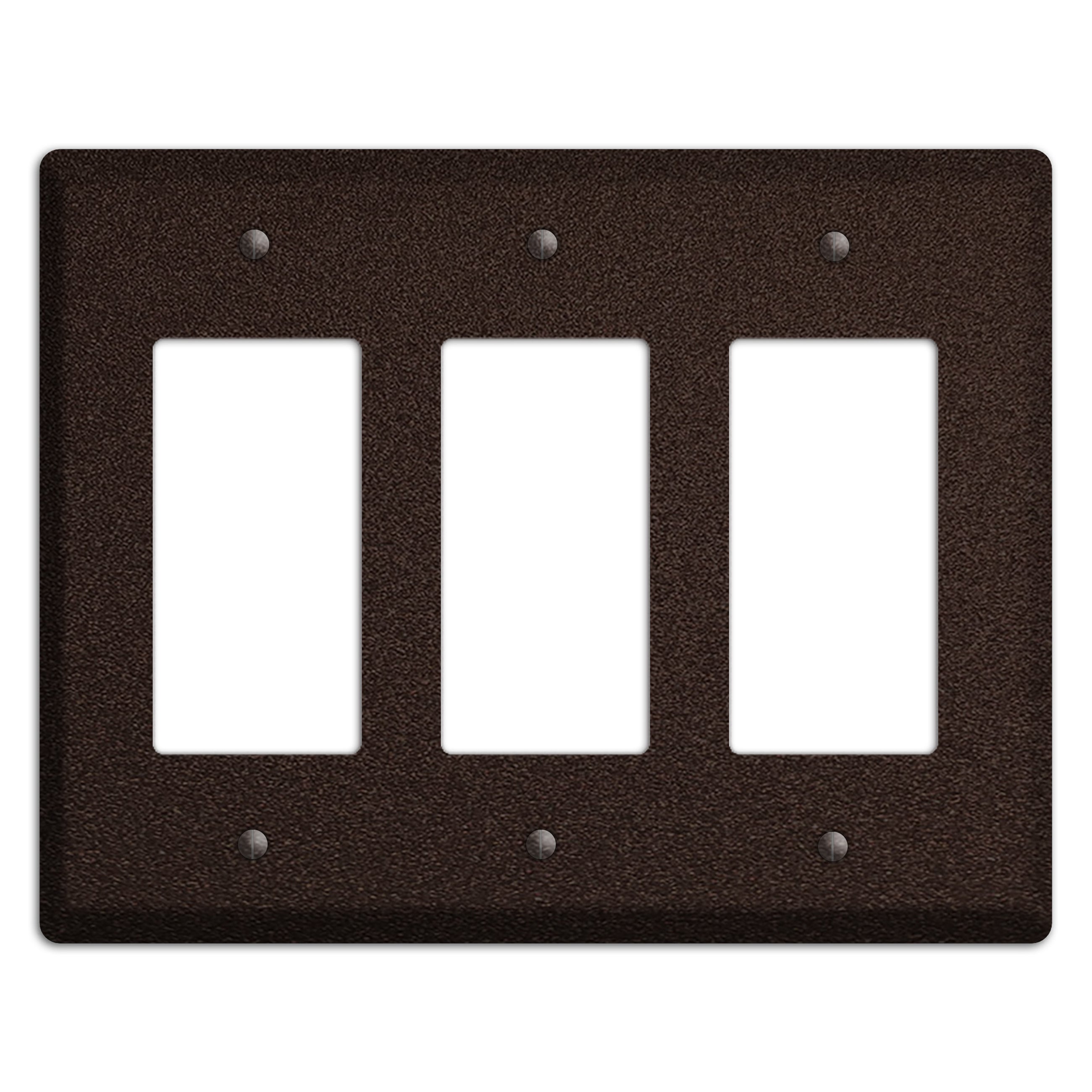 Baxter Subtle Antique Bronze 3 Rocker Wallplate