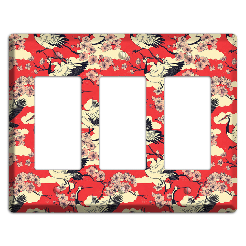 Crimson Blossom Ascent 3 Rocker Wallplate