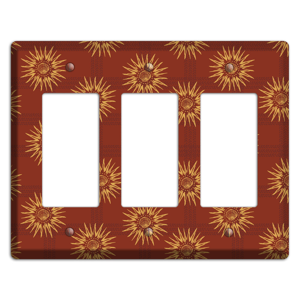 Russet Sun Plaid 3 Rocker Wallplate