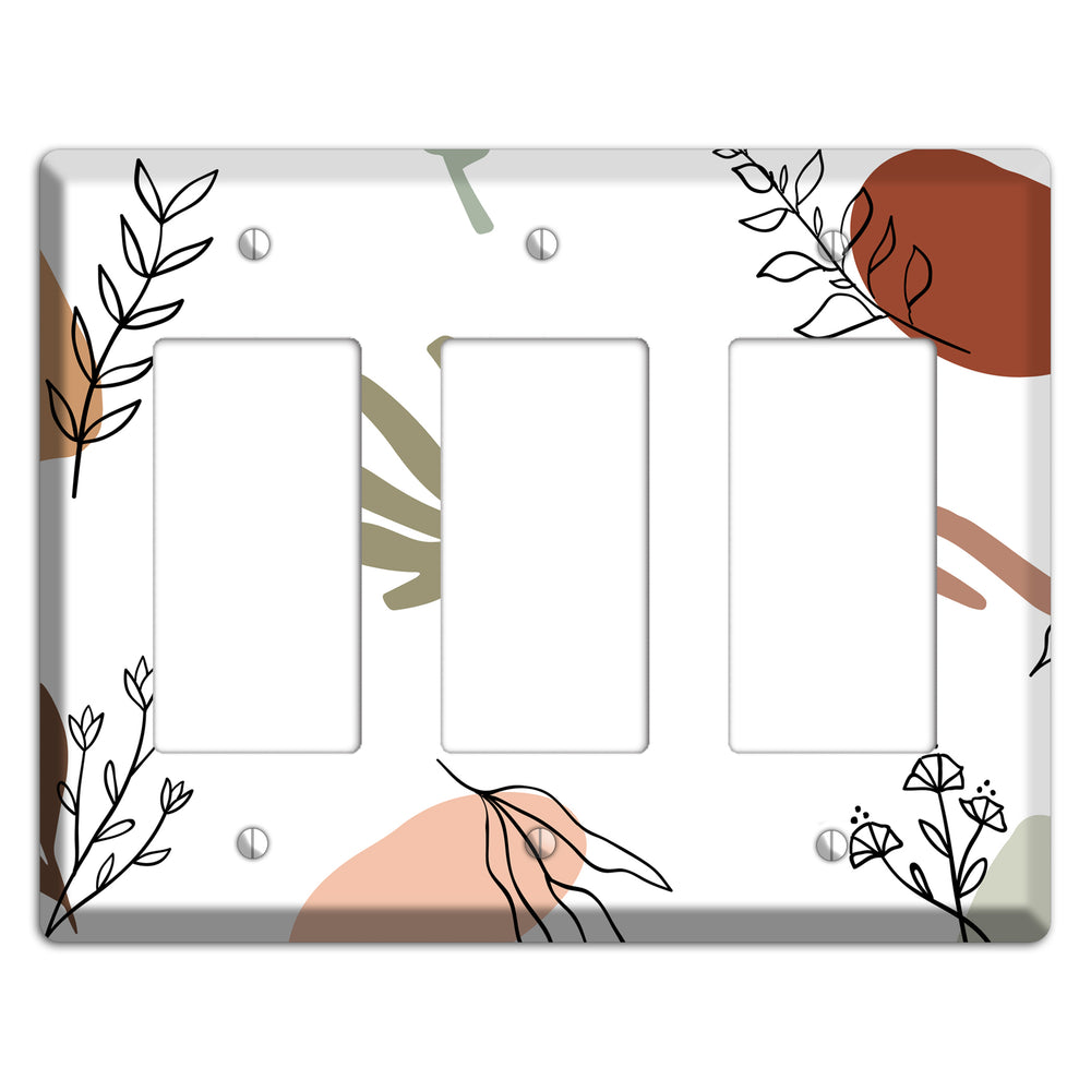 Wildflower & Clay 3 Rocker Wallplate