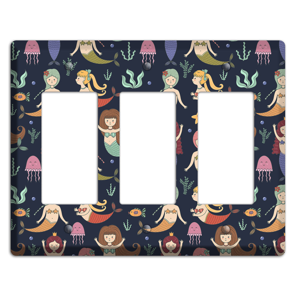 Mermaid Lagoon Party 3 Rocker Wallplate