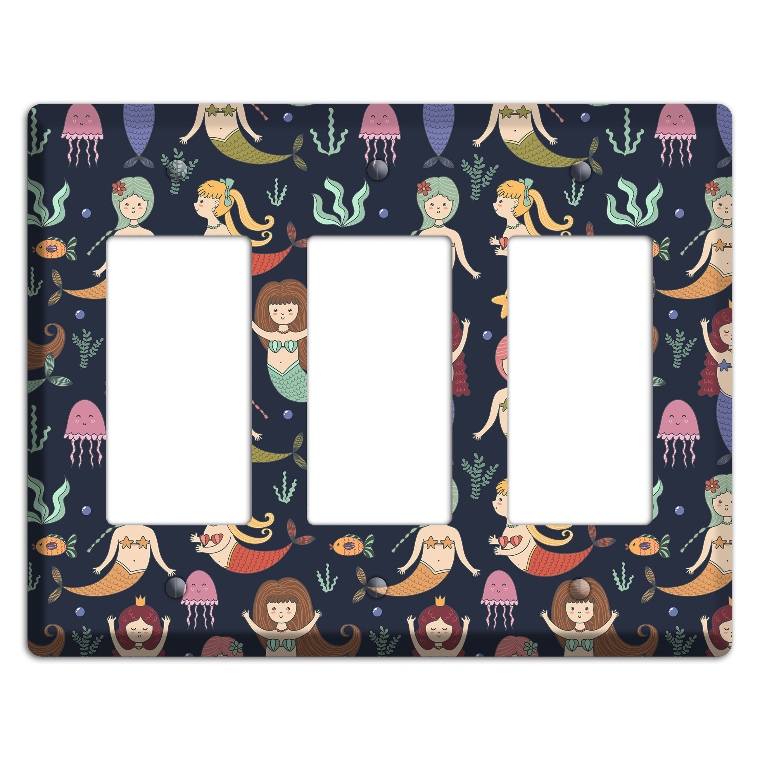 Mermaid Lagoon Party 3 Rocker Wallplate