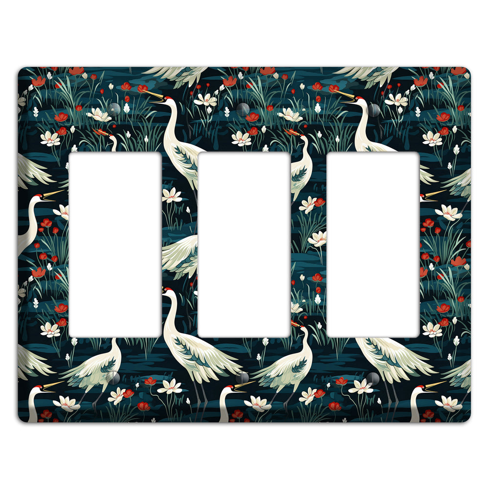 Midnight Lotus Marsh 3 Rocker Wallplate