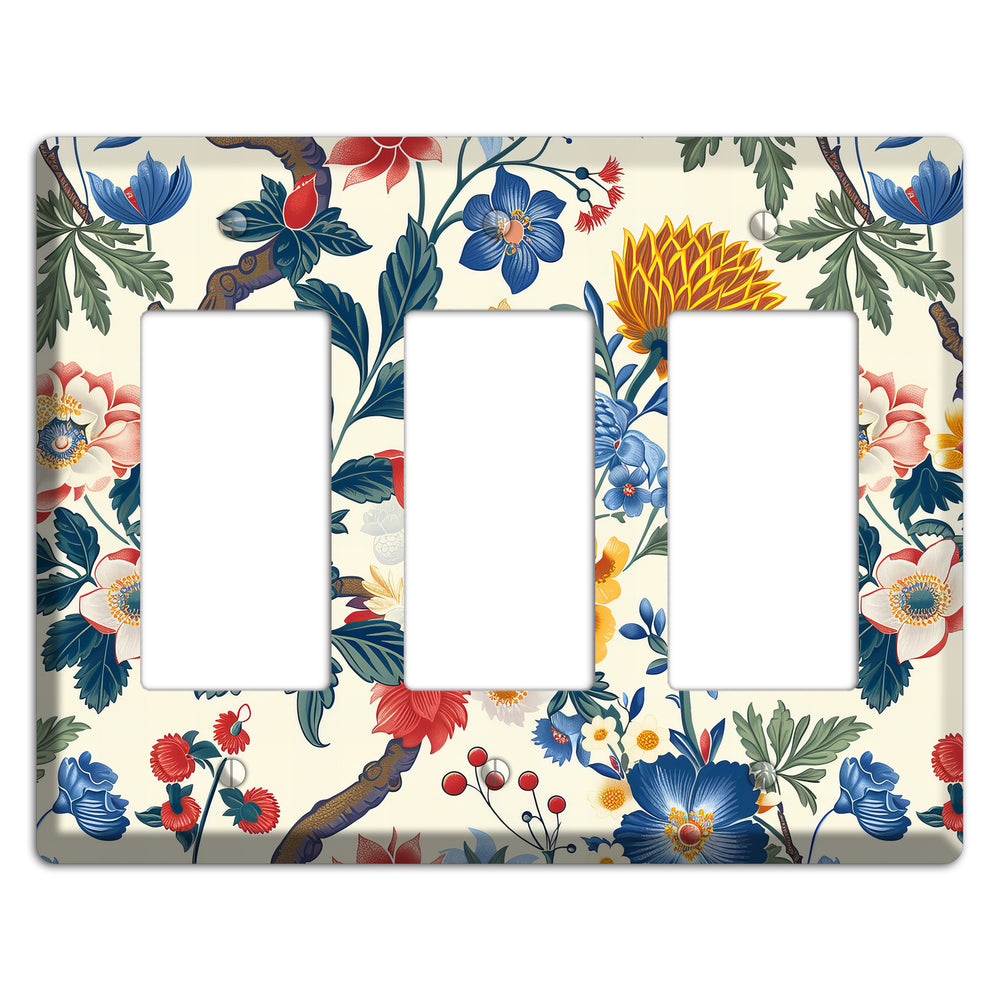 Cottage Garden Reverie 3 Rocker Wallplate