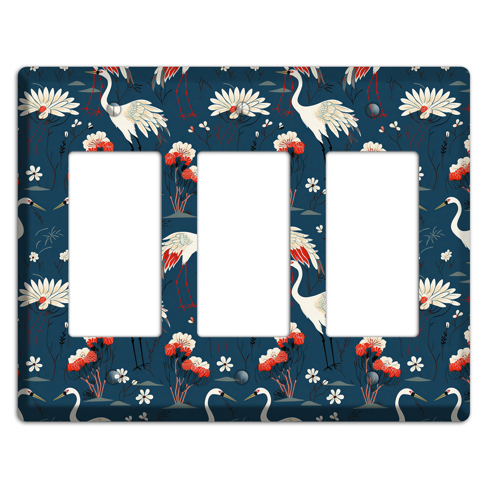 Sapphire Crane Meadow 3 Rocker Wallplate