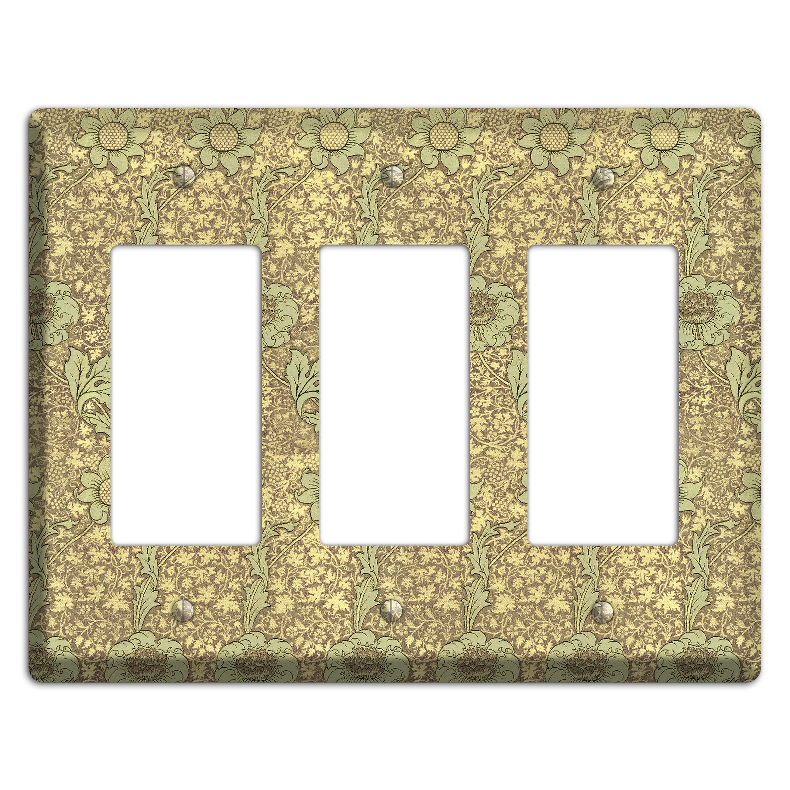 Wildflower Scroll 3 Rocker Wallplate