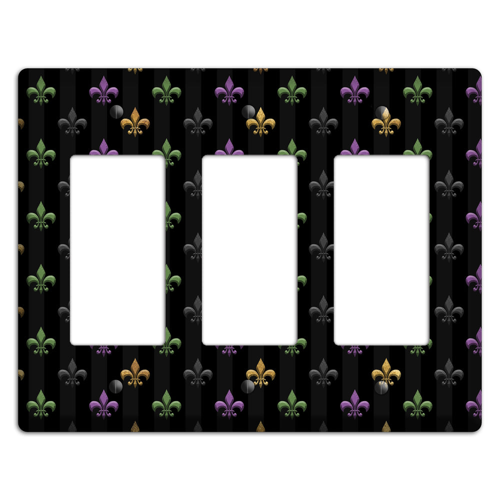 Midnight Fleur 3 Rocker Wallplate