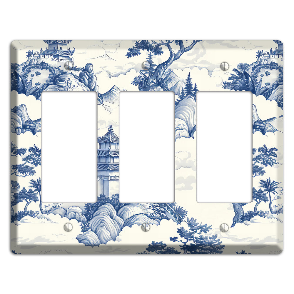 Celestial Pagoda Mist 3 Rocker Wallplate