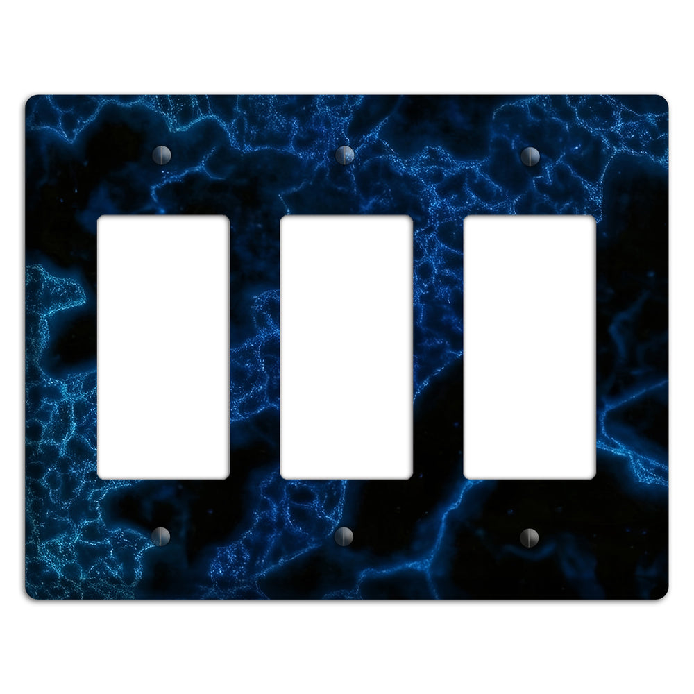 Midnight Marble 3 Rocker Wallplate