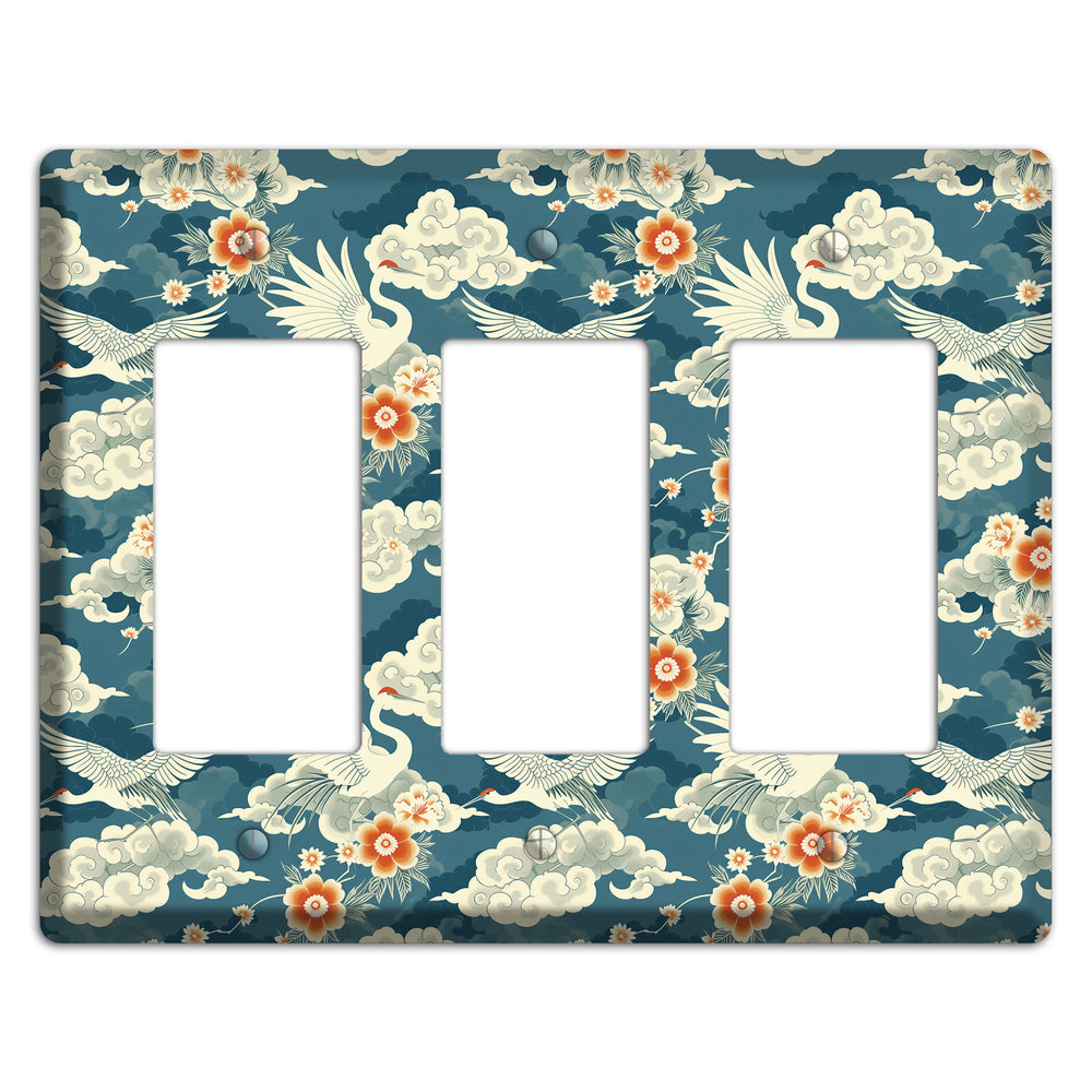 Teal Crane Ascendant 3 Rocker Wallplate