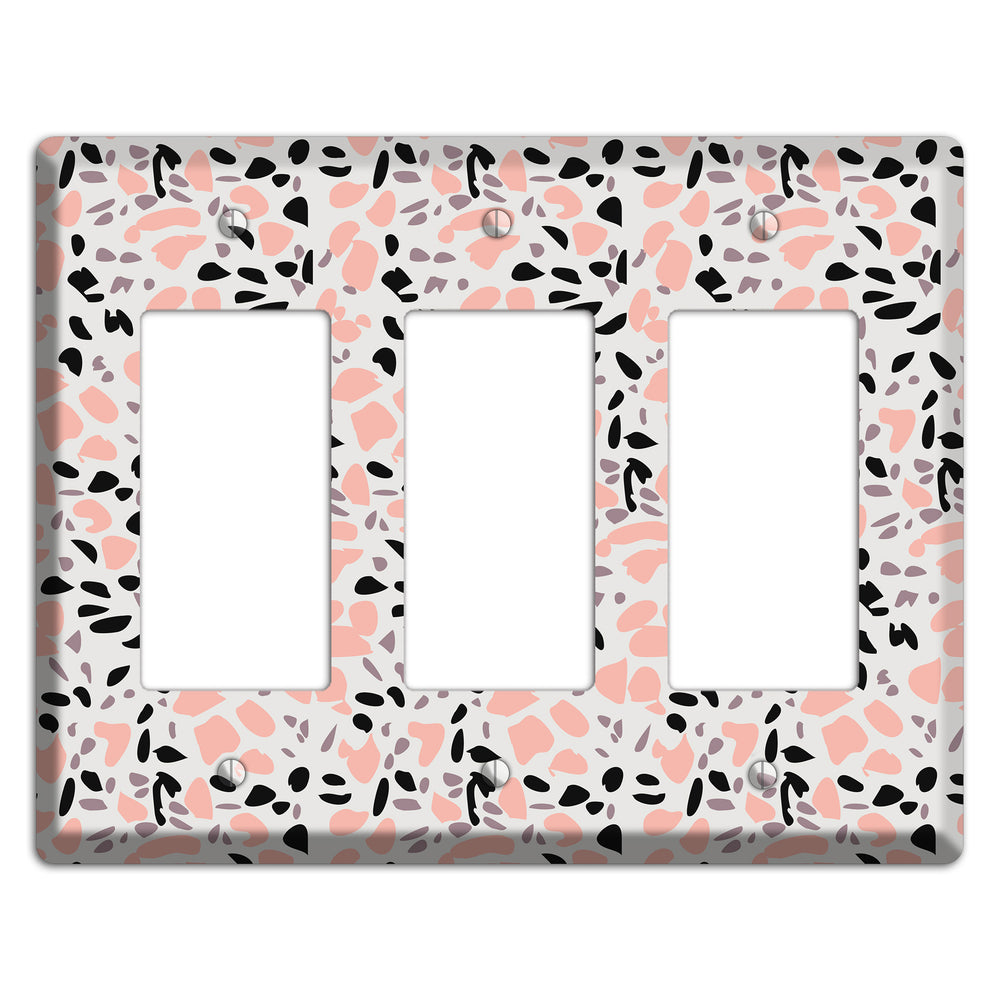 Rose Noir Confetti 3 Rocker Wallplate