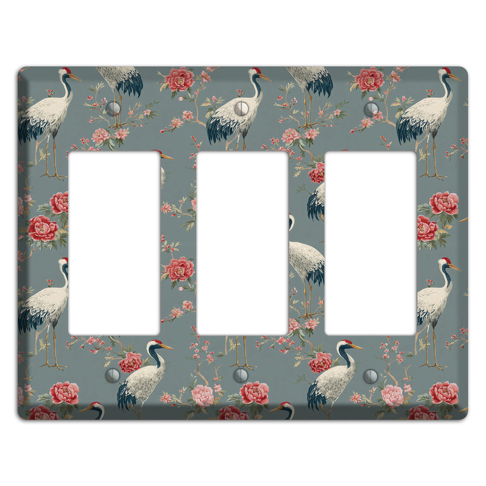 Slate Peony Vigil 3 Rocker Wallplate