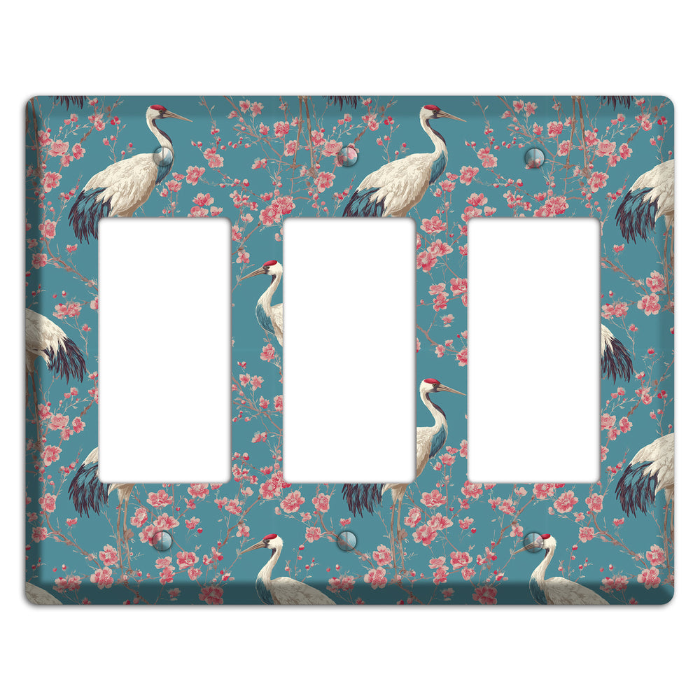 Azure Blossom Vigil 3 Rocker Wallplate
