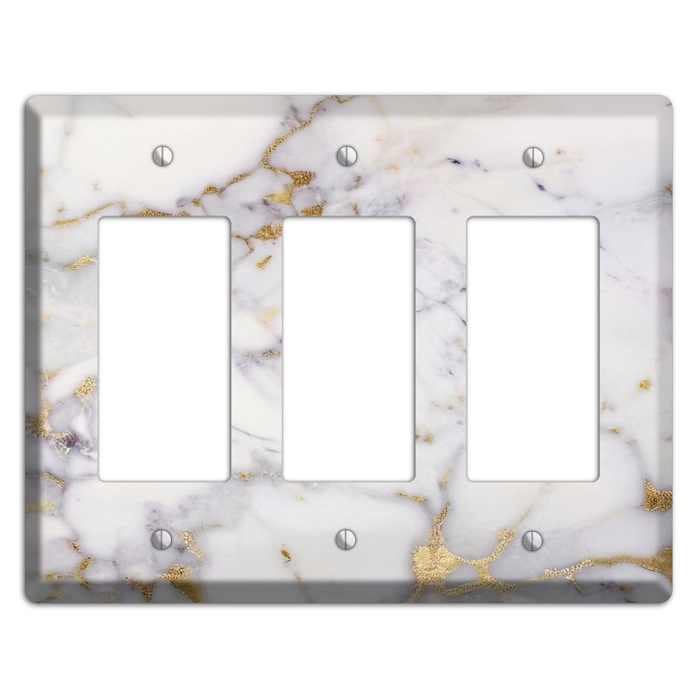 Metallic Bronze Marble 3 Rocker Wallplate