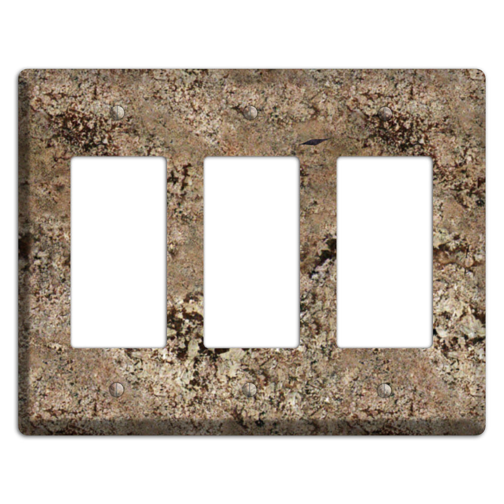 Crema Bordeaux Granite 3 Rocker Wallplate