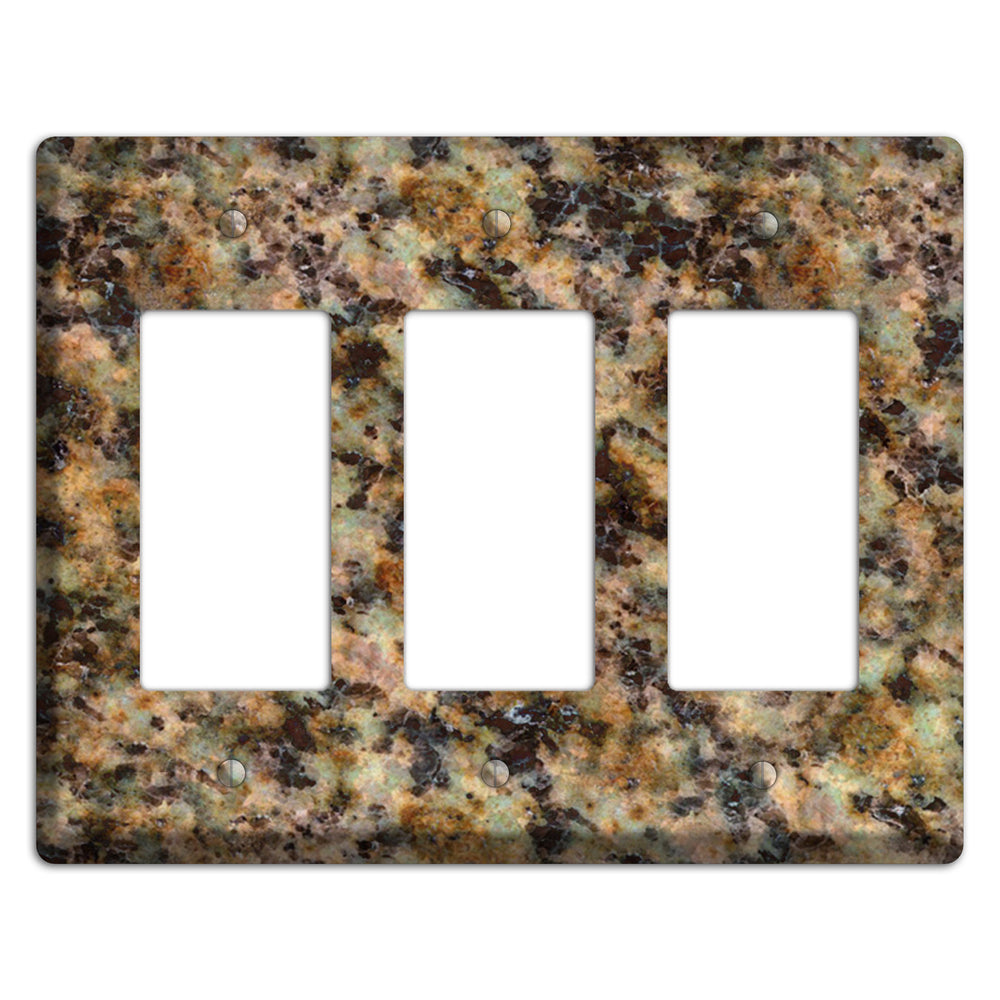Verde Butterfly Granite 3 Rocker Wallplate