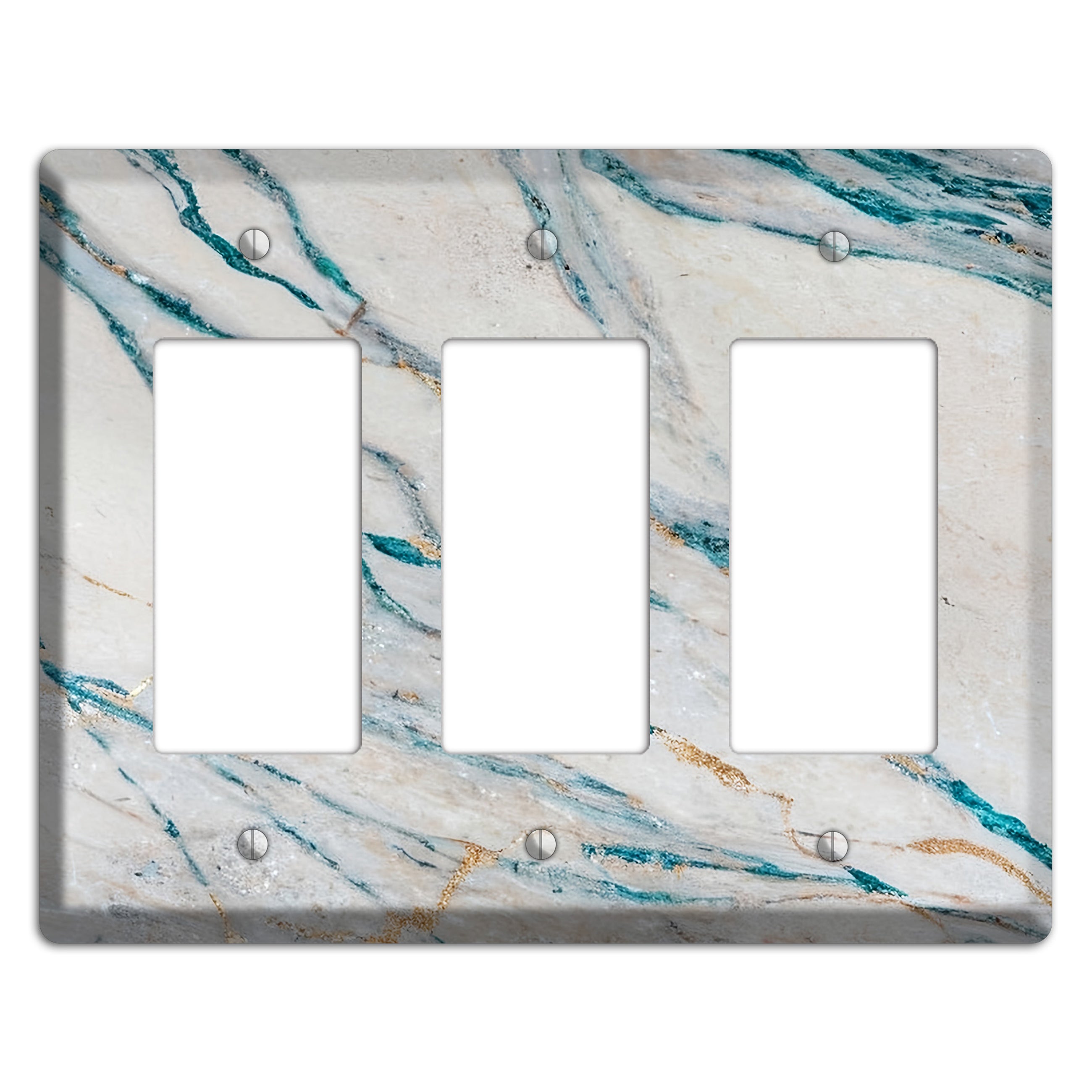 Bondi Blue Marble 3 Rocker Wallplate