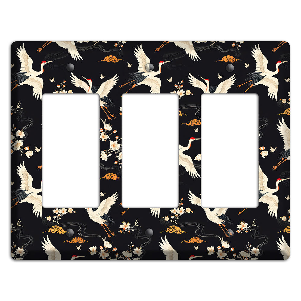 Obsidian Crane Nocturne 3 Rocker Wallplate