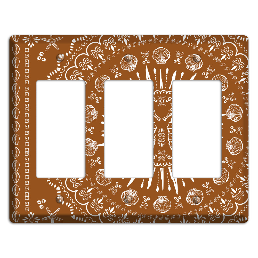 Russet Seahorse Mandala 3 Rocker Wallplate
