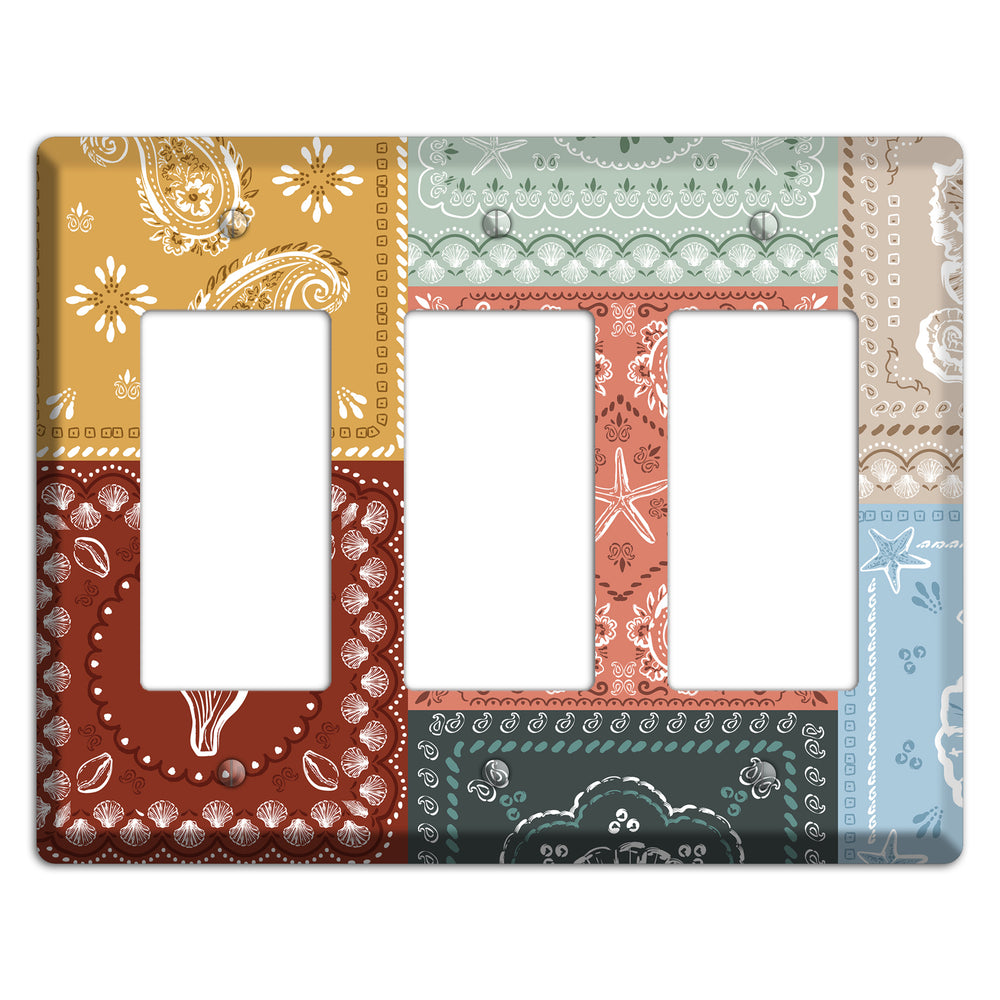 Patchwork Shore Reverie 3 Rocker Wallplate
