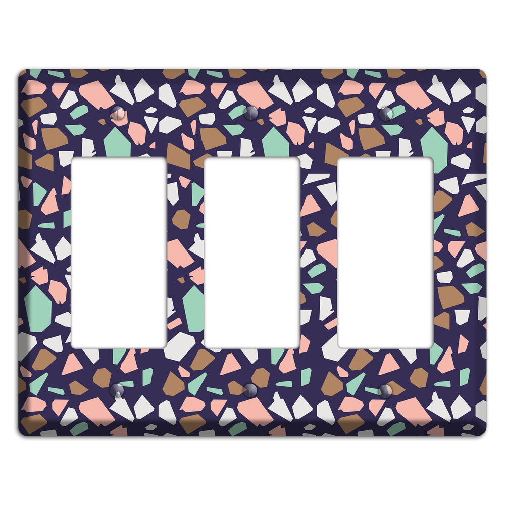 Midnight Mosaic 3 Rocker Wallplate