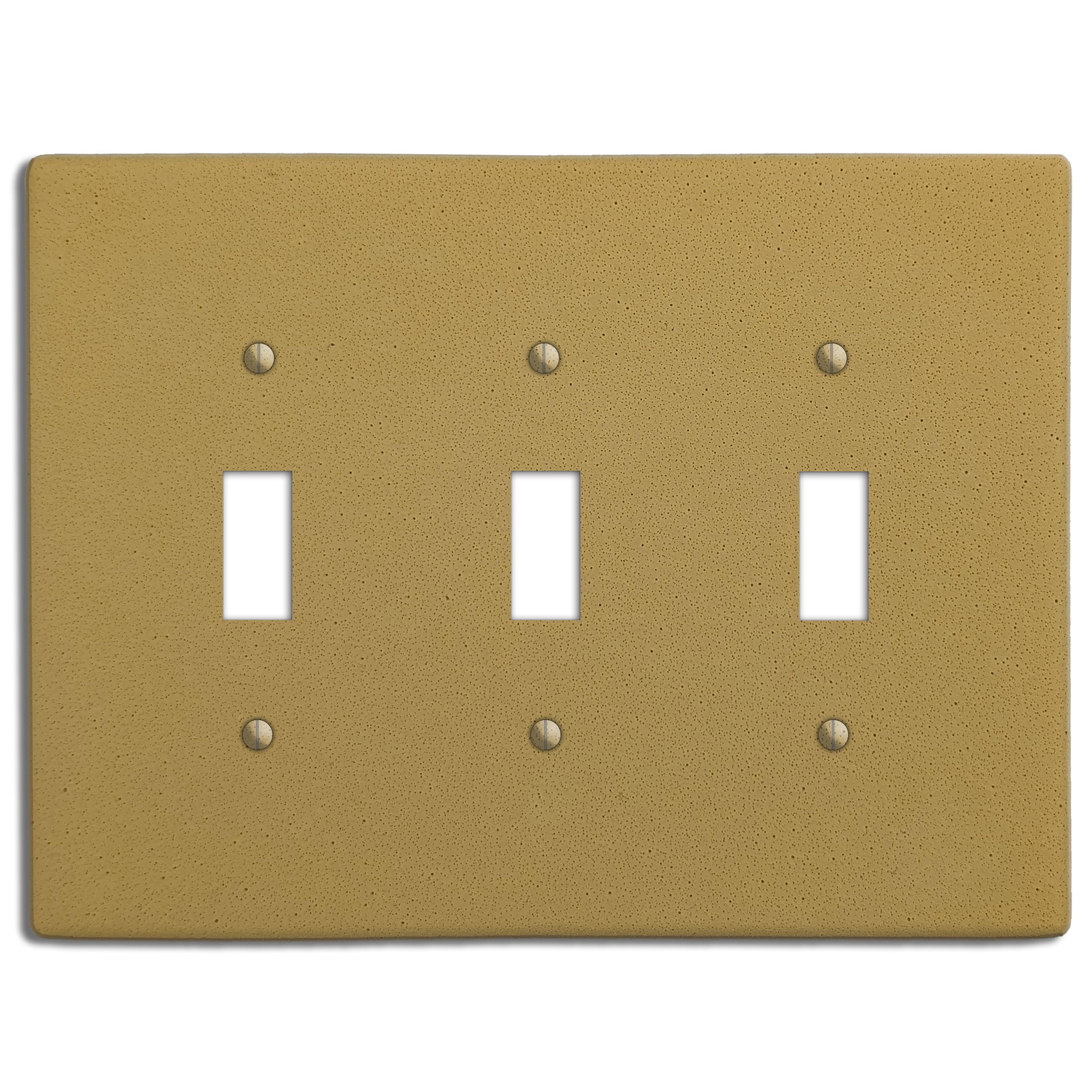 Saffron Yellow Boho Smooth Triple Toggle Switchplate