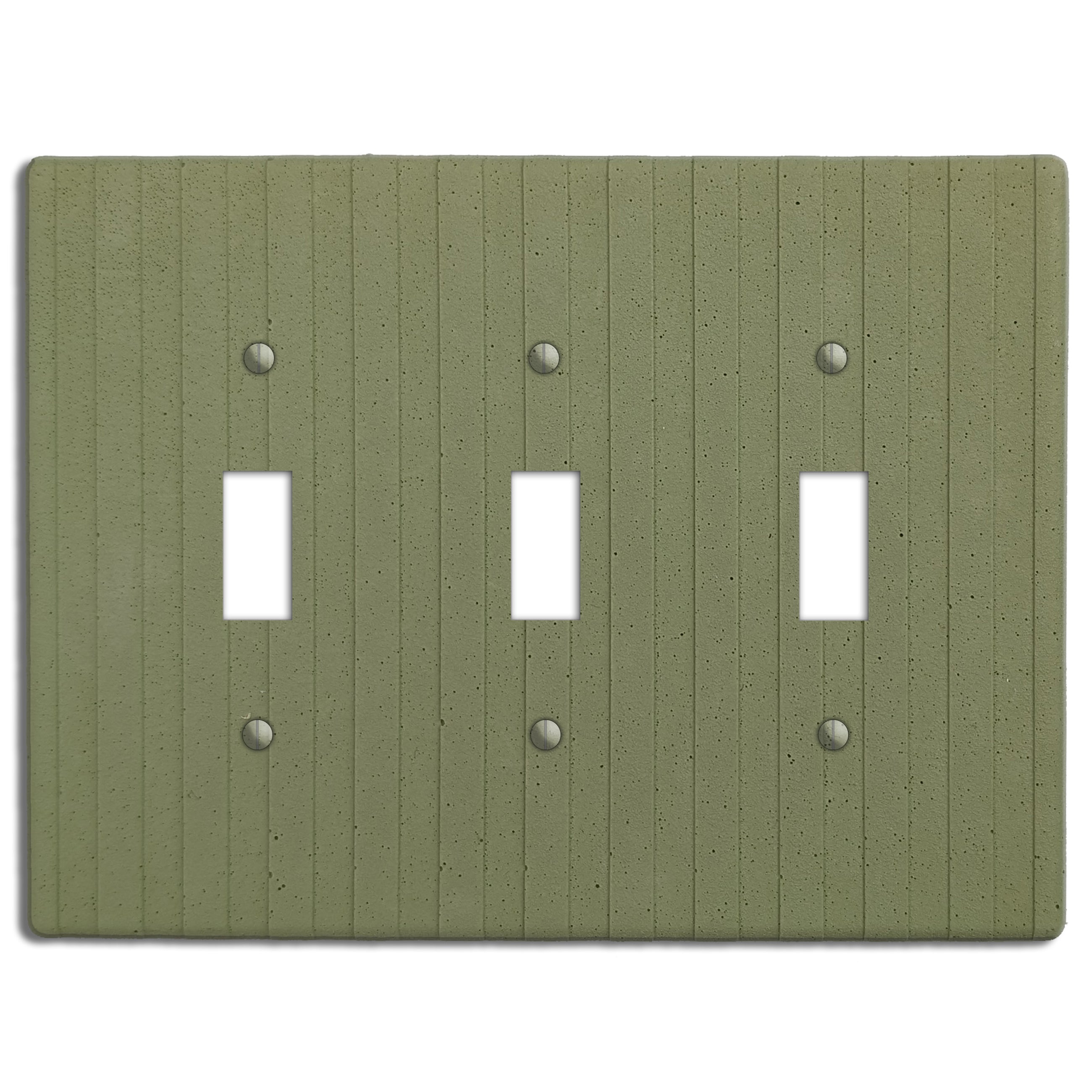 Sage Green Boho Stripes Triple Toggle Switchplate