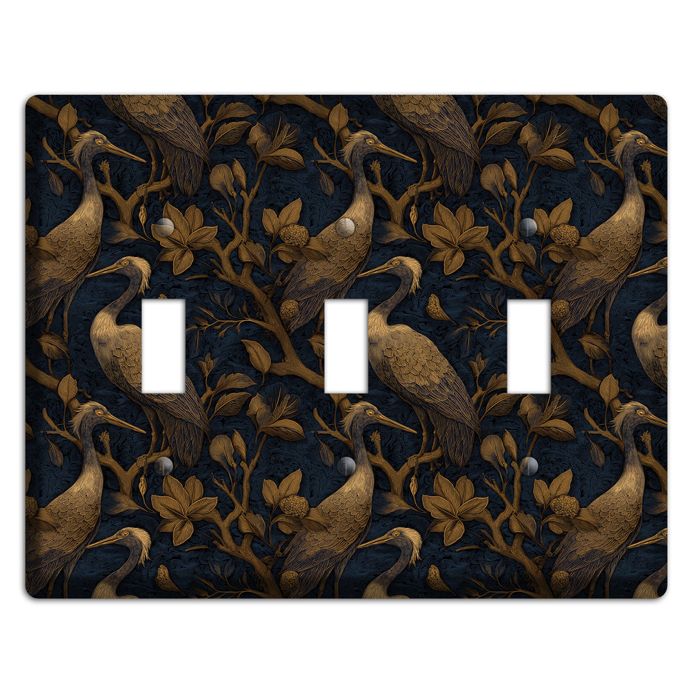 Gilded Heron Dusk 3 Toggle Wallplate