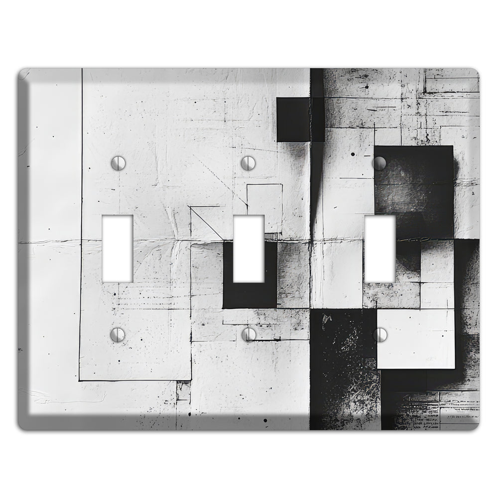 Fractured Blueprint Drift 3 Toggle Wallplate