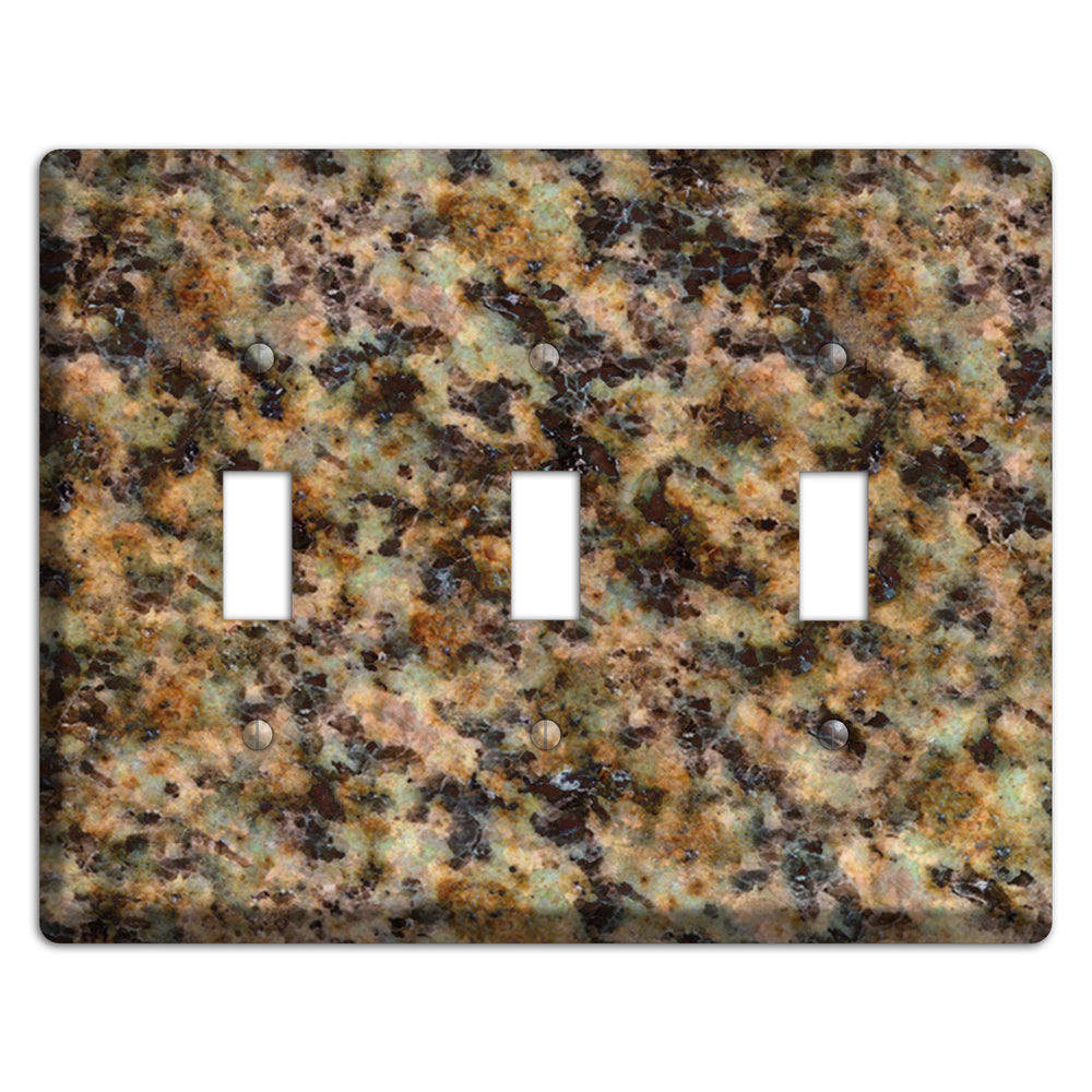 Verde Butterfly Granite 3 Toggle Wallplate