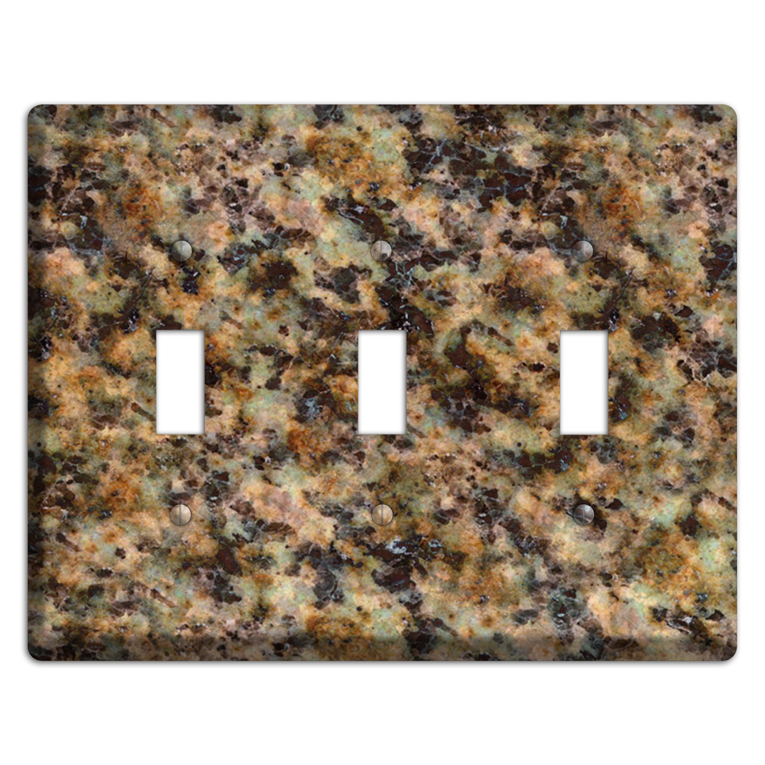 Verde Butterfly Granite 3 Toggle Wallplate