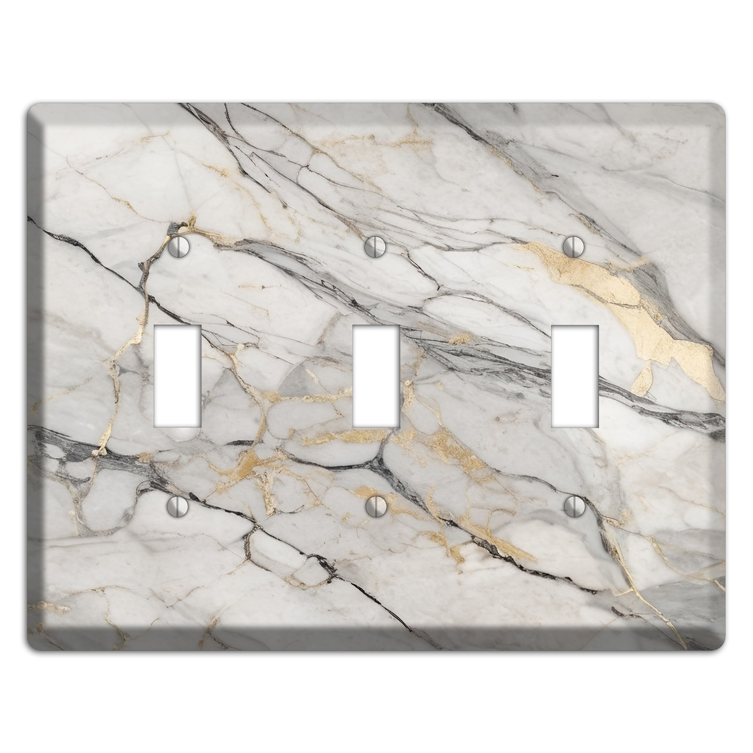 Roman Coffee Marble 3 Toggle Wallplate