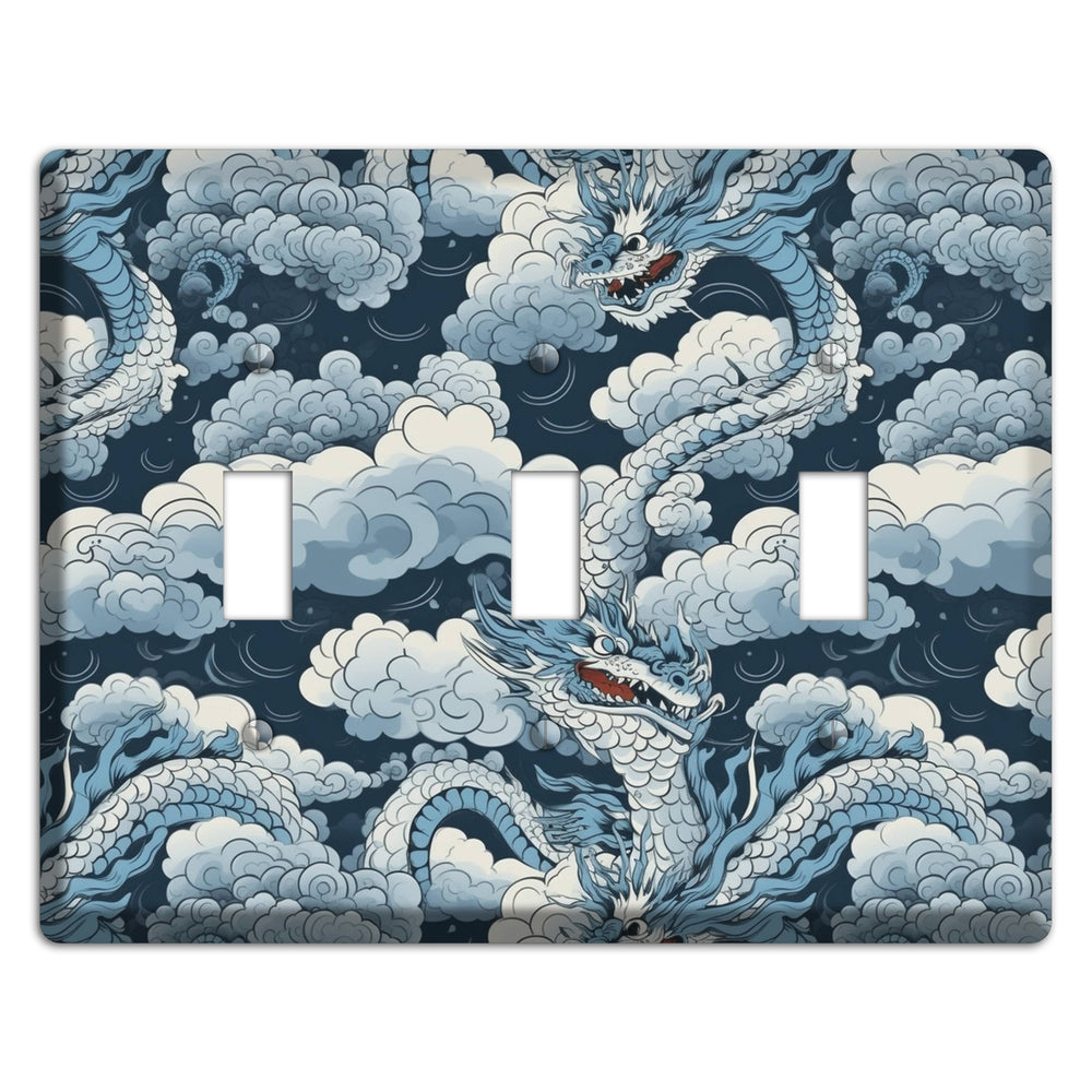 Storm Serpent Rising 3 Toggle Wallplate