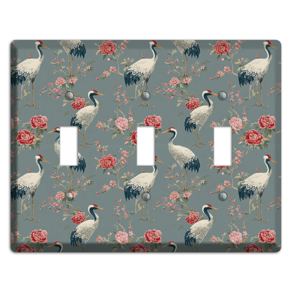 Slate Peony Vigil 3 Toggle Wallplate