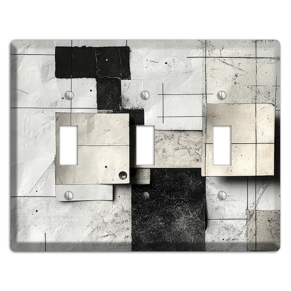 Torn Blueprint Collage 3 Toggle Wallplate