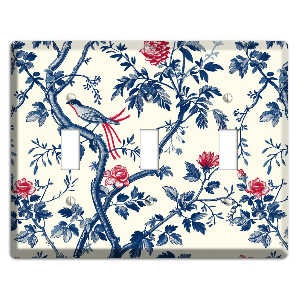 Crimson Wing Reverie 3 Toggle Wallplate