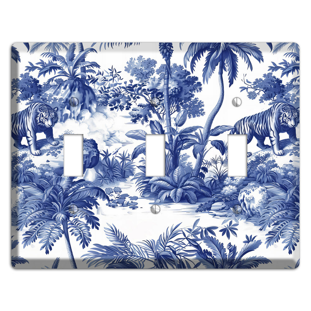 Bengal & Palm 3 Toggle Wallplate