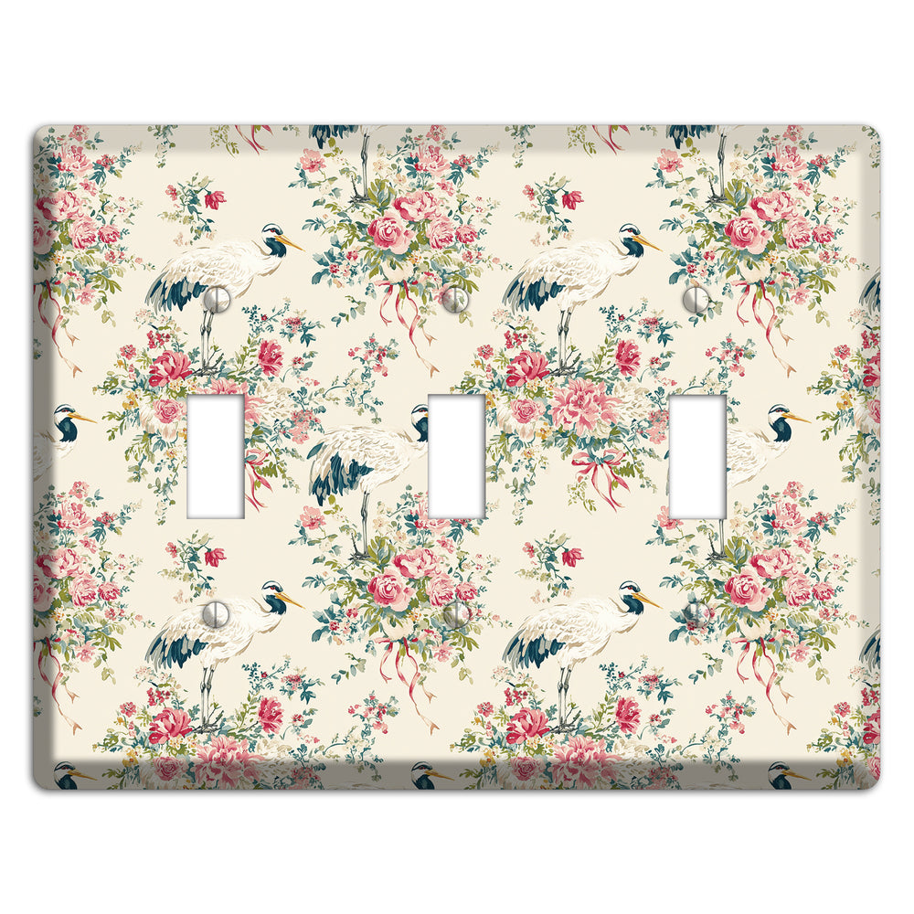 Blossom & Crane 3 Toggle Wallplate