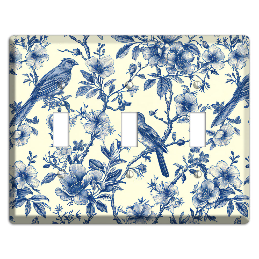 Porcelain Garden Song 3 Toggle Wallplate