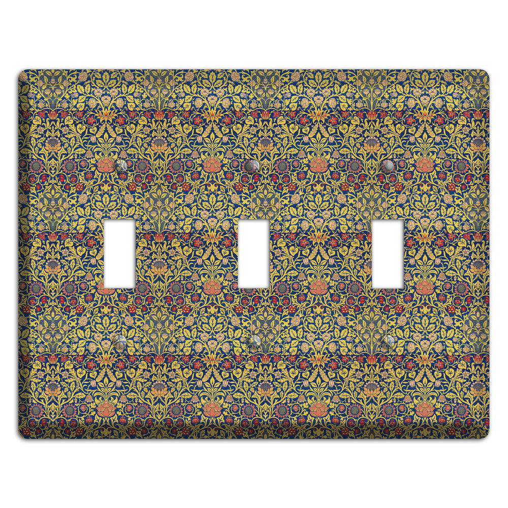 Orchard Garden Stripe 3 Toggle Wallplate