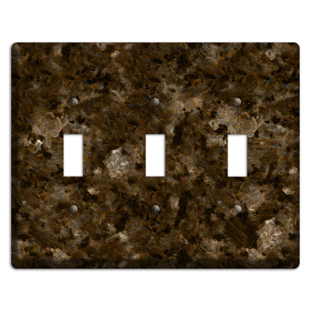 Tropical Brown Granite 3 Toggle Wallplate