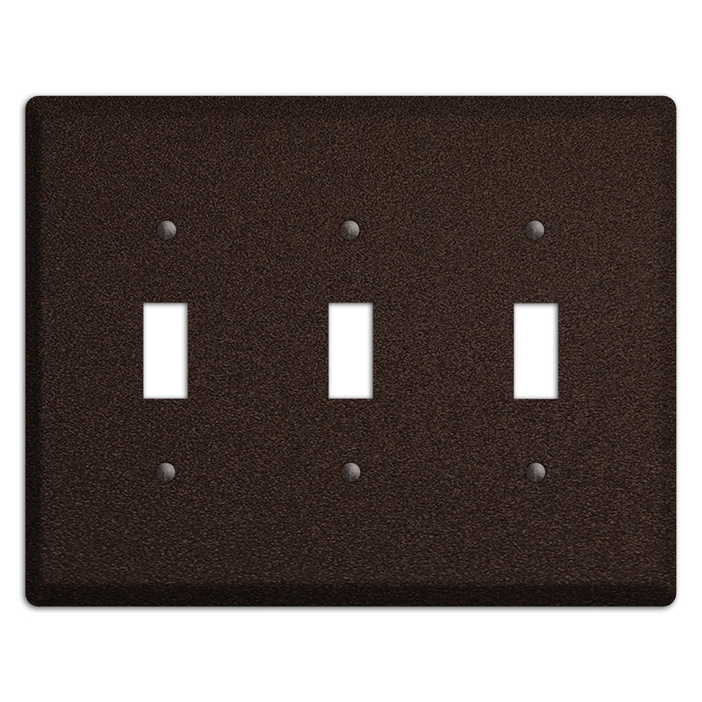 Baxter Subtle Antique Bronze 3 Toggle Wallplate