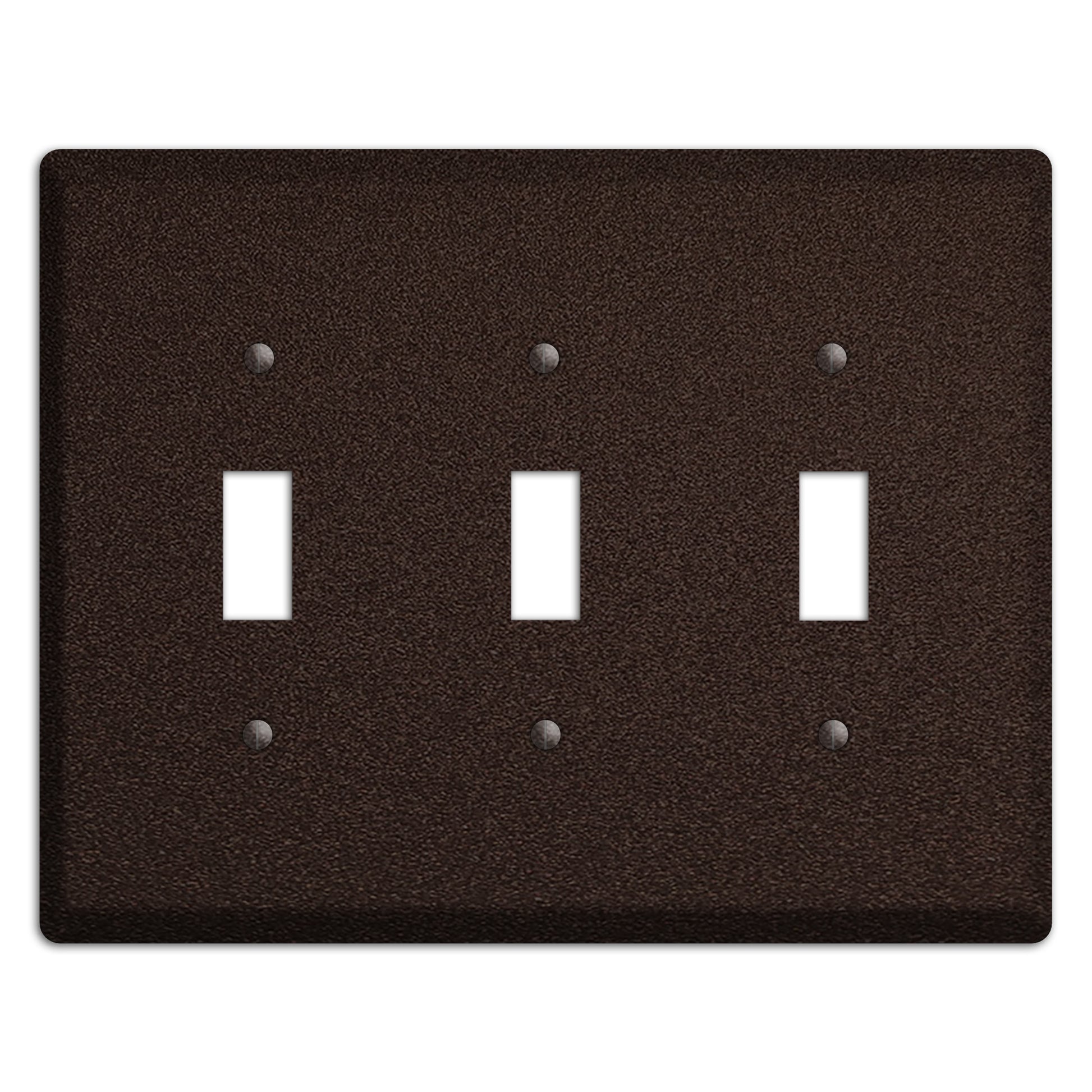 Baxter Subtle Antique Bronze 3 Toggle Wallplate