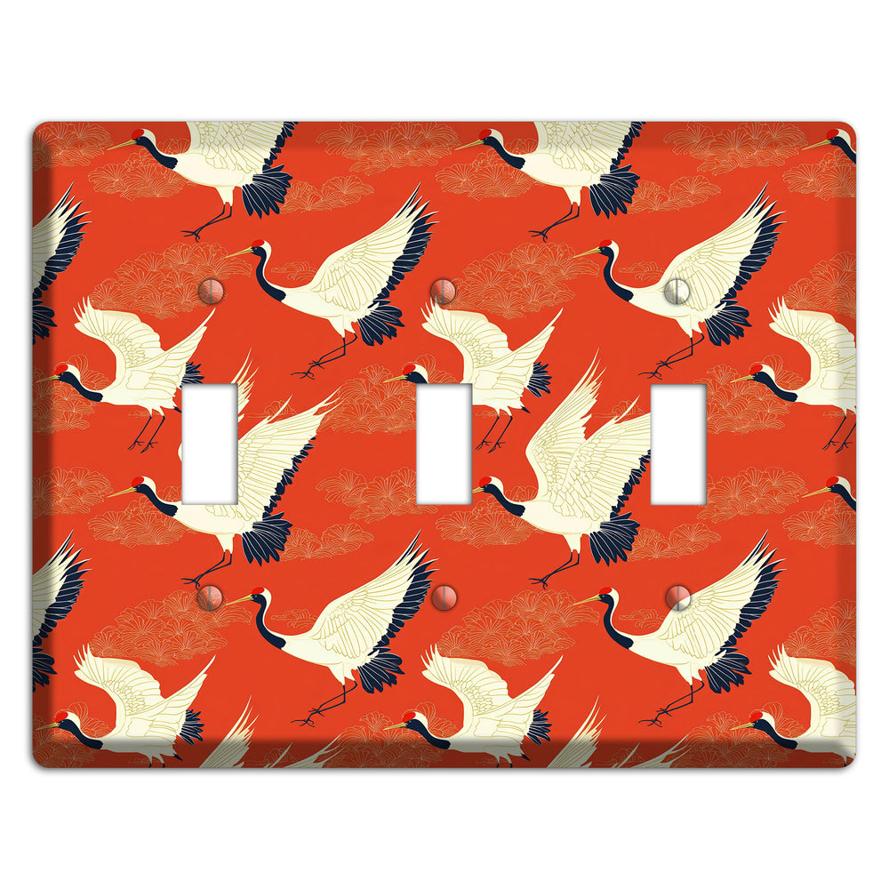 Vermillion Crane Flight 3 Toggle Wallplate