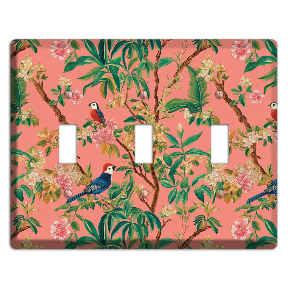 Coral Garden Reverie 3 Toggle Wallplate