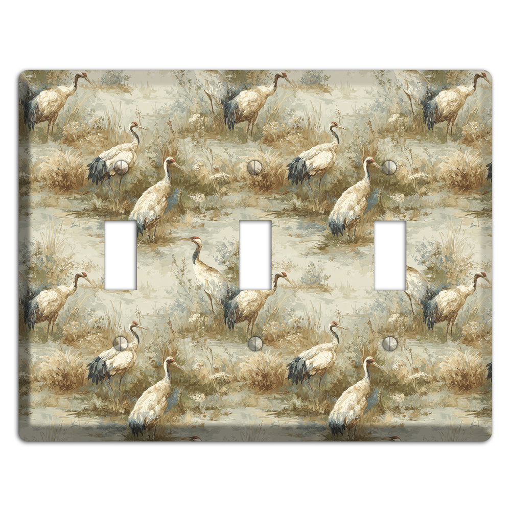 Marshland Crane Reverie 3 Toggle Wallplate