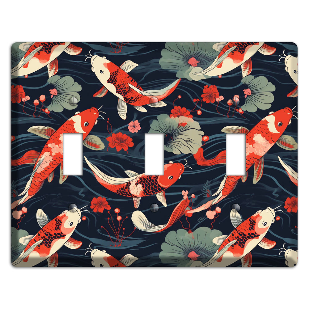 Koi Drift Dance 3 Toggle Wallplate